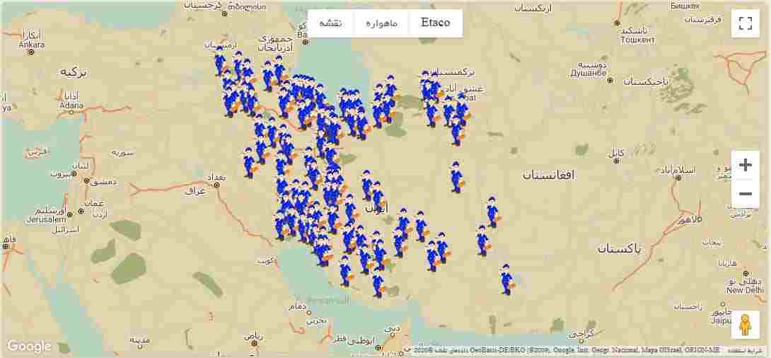 نمایدندگی های شرکت اتاکو